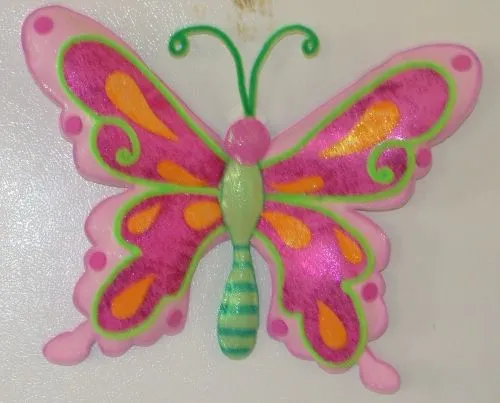 Dibujo en foami de mariposa - Imagui