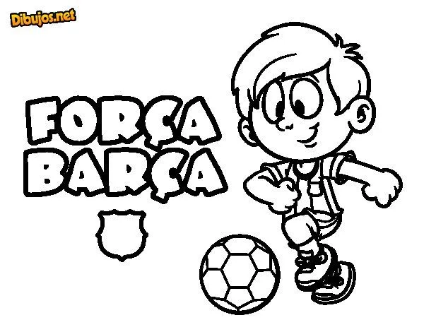 Dibujo de Força Barça para Colorear - Dibujos.net