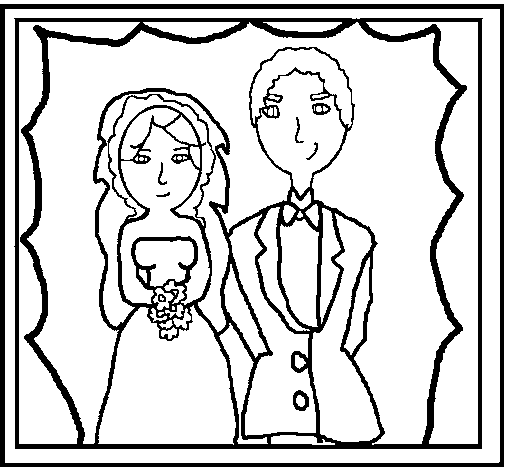 Dibujo de Fotografía de boda para Colorear - Dibujos.net