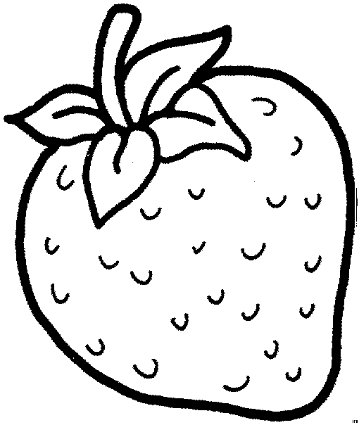 Dibujo de una fresa para colorear - Imagui