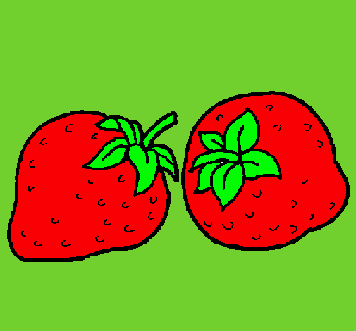 Dibujo de fresas pintado por Frutilla en Dibujos.net el día 12-08 ...
