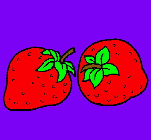 Dibujo de fresas pintado por Frutillas en Dibujos.net el día 30-12 ...