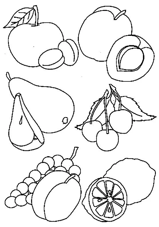 Dibujos para colorear frutas - Imagui
