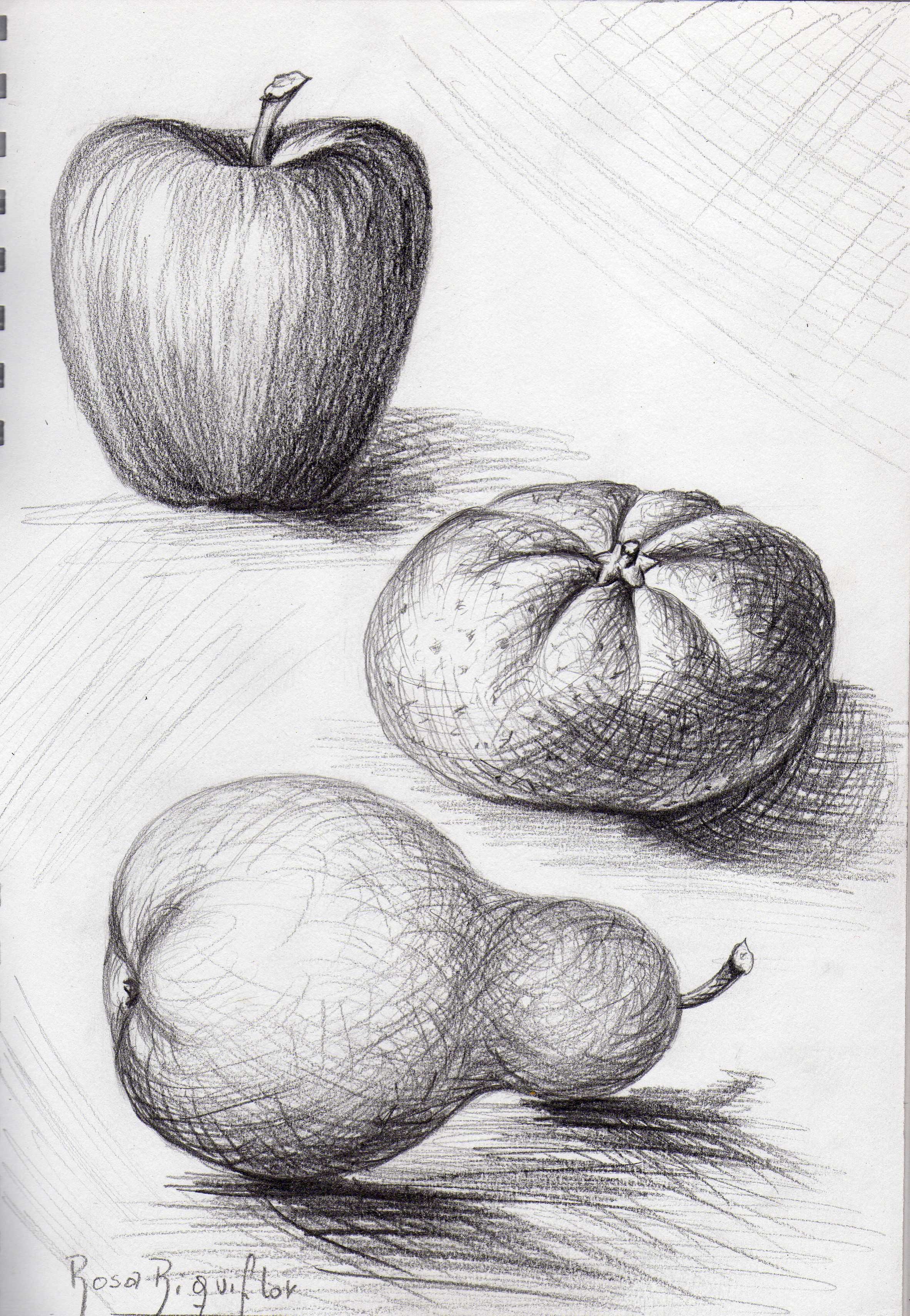 DIBUJO DE FRUTAS A LÁPIZ | Dibujos de frutas, Gelatinas de minions, Disenos  de unas