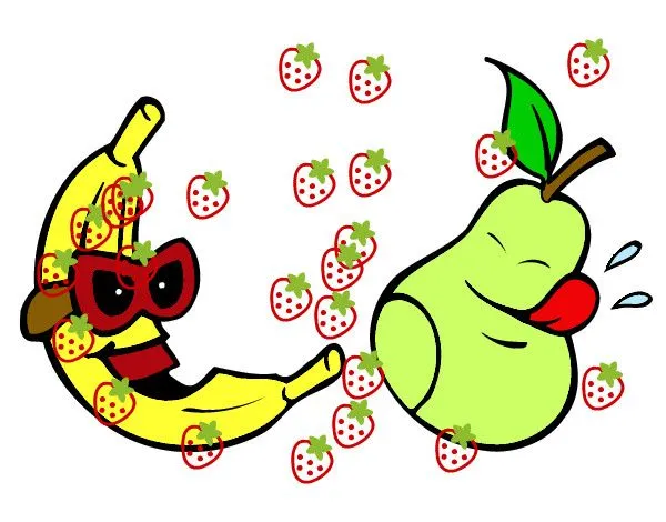 Dibujo de Frutas locas pintado por Estebin en Dibujos.net el día ...