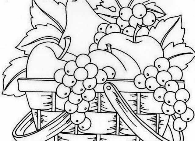 Dibujo de un frutero con frutas - Imagui