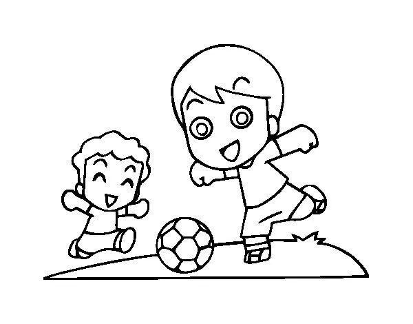 Dibujo de Fútbol en el recreo para Colorear - Dibujos.net