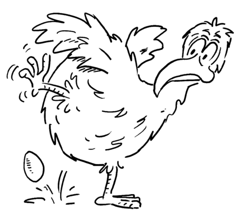 Dibujo de Gallina poniendo un huevo para colorear | Dibujos para ...