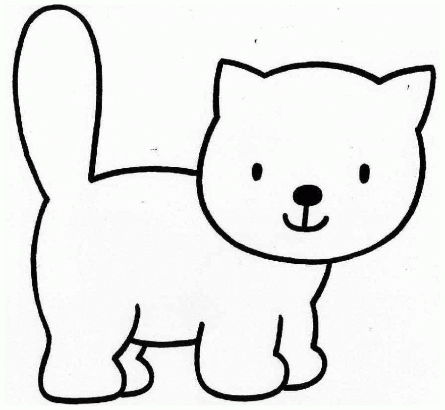  ... de Gatito para colorear. Dibujos infantiles de Gatito. Colorear Gatos