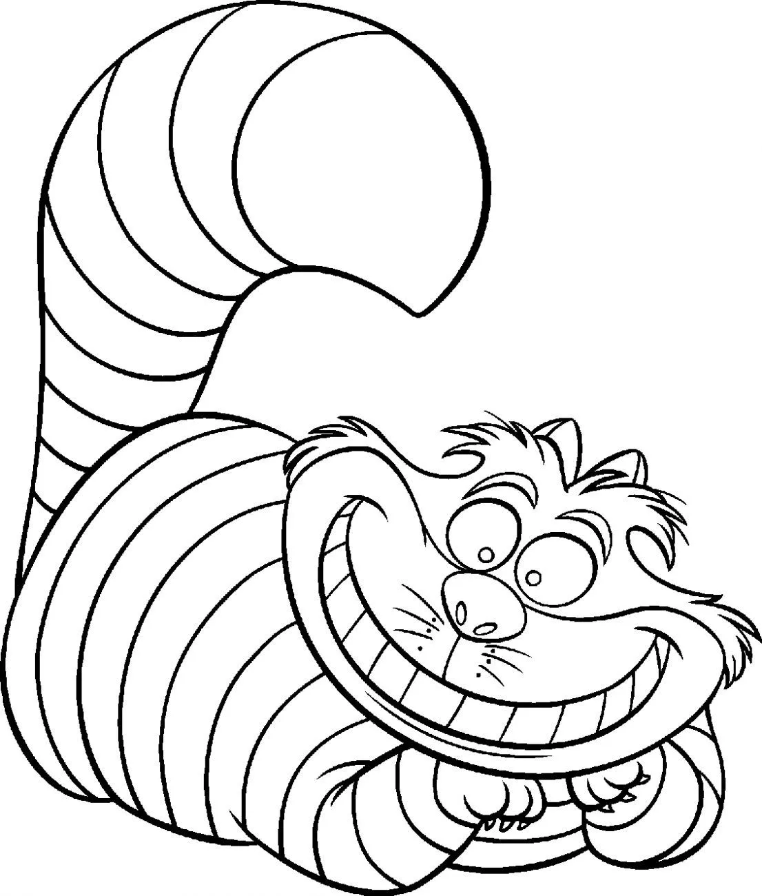 Dibujo de Gato Cheshire para colorear. Dibujos infantiles de Gato ... Dibujo de Gato Cheshire para colorear. Dibujos infantiles de Gato ...