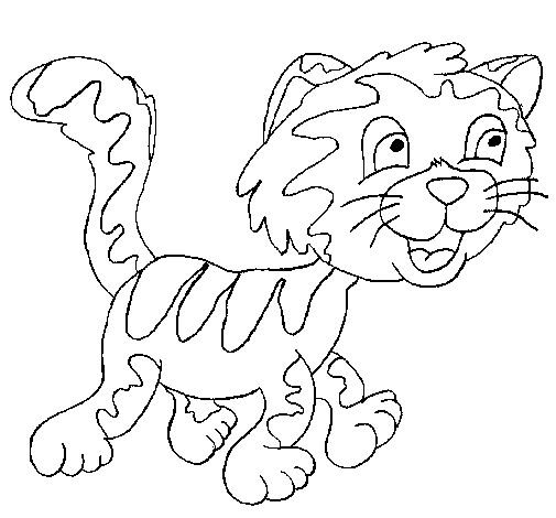 Dibujo de Gato con manchas para Colorear - Dibujos.net