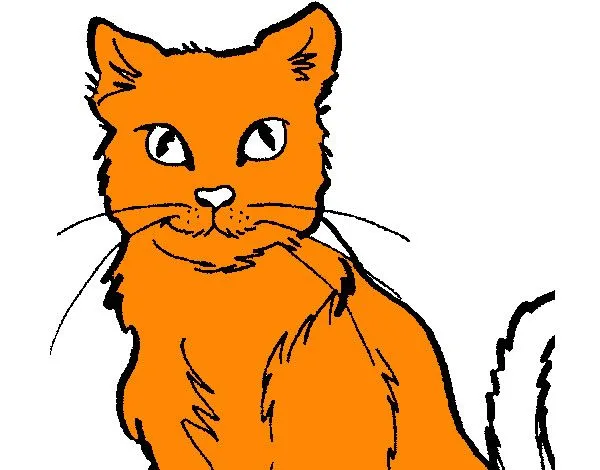 Dibujo de gato naranja pintado por 1131957 en Dibujos.net el día ...
