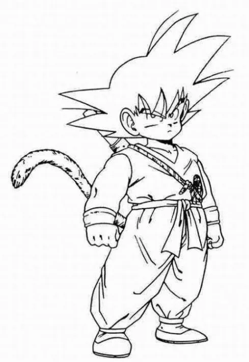 Dibujos para colorear de Goku - Imagui