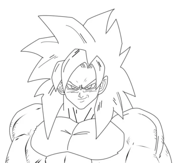 Goku super sayayin 4 dibujos - Imagui