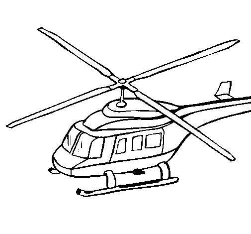 Dibujo de Helicóptero 3 para Colorear - Dibujos.net
