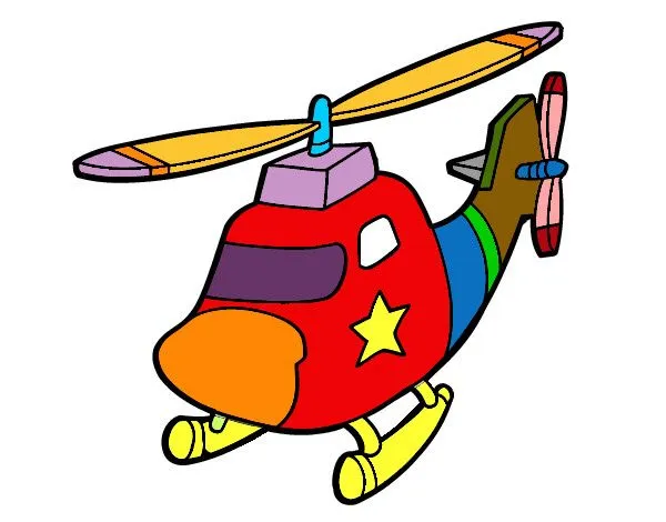 Dibujo de Helicóptero con una estrella pintado por Jessestars en ...