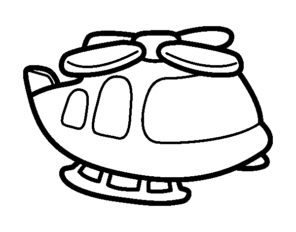 Dibujo de Helicóptero grande para Colorear - Dibujos.net