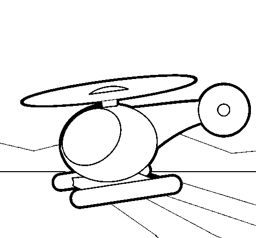 Dibujo de Helicóptero pequeño para Colorear - Dibujos.net