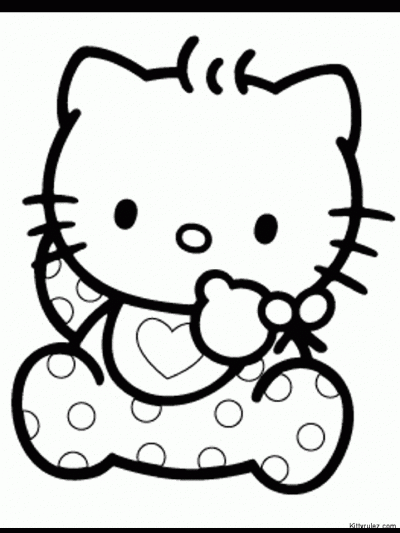 Dibujo de Hello Kitty bebé. Dibujo para colorear de Hello Kitty ...
