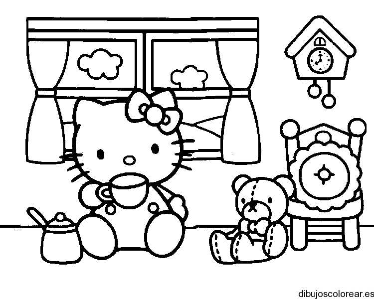 Hello Kitty y sus amigos para pintar - Imagui
