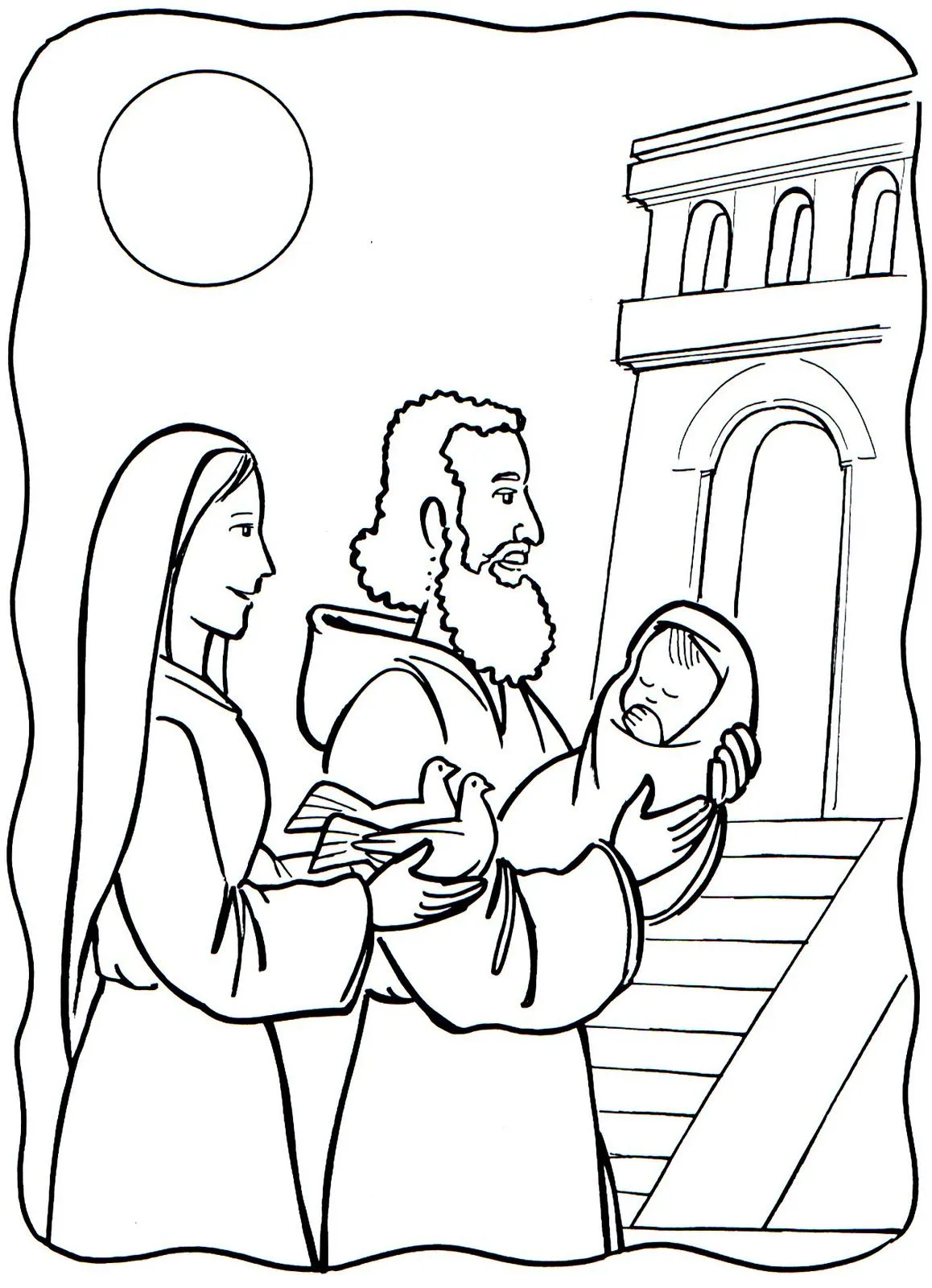 ... La Historia de la presentación de Jesús en el templo para colorear ... La Historia de la presentación de Jesús en el templo para colorear