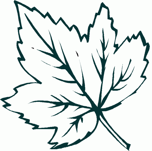 Dibujo de una hoja de otoño para imprimir y colorear | hojas de ...