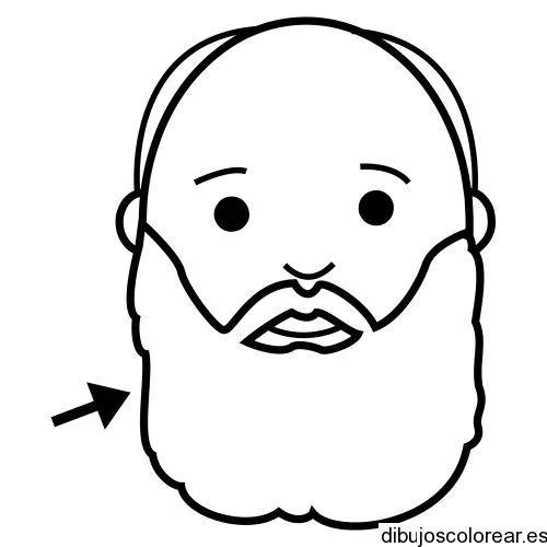 Dibujo de hombre con barba | Dibujos para Colorear