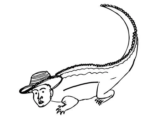 Dibujo de hombre caiman - Imagui
