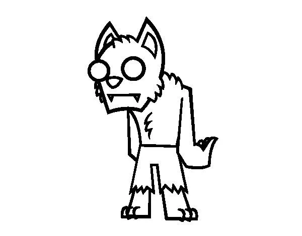 Dibujo de Hombre lobo - zombie para Colorear - Dibujos.net