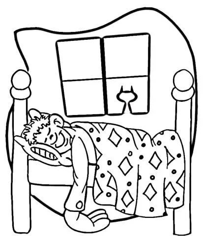Dibujo de Hora de Dormir para colorear | Dibujos para colorear ...