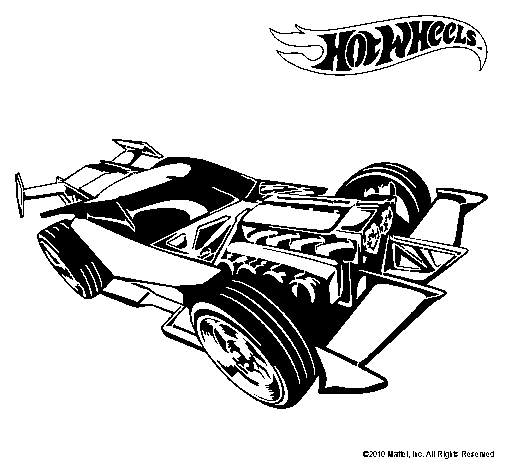 Dibujo de Hot Wheels 9 para Colorear - Dibujos.net