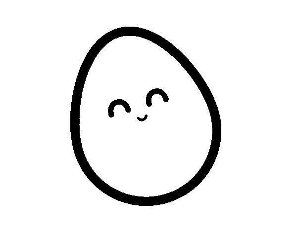 Dibujo de Huevo de gallina para Colorear - Dibujos.net