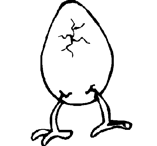 Dibujo de Huevo con patas para Colorear - Dibujos.net