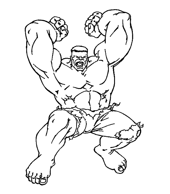 Dibujo de Hulk Enojado para imprimir y colorear ~ Dibujos para ...