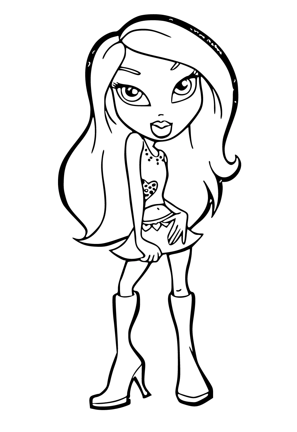 Dibujo e Imagen Bratz Zapatos para Colorear y Imprimir Gratis para Adultos y Niños - Lystok.com Dibujo e Imagen Bratz Zapatos para Colorear y Imprimir Gratis para Adultos y Niños - Lystok.com