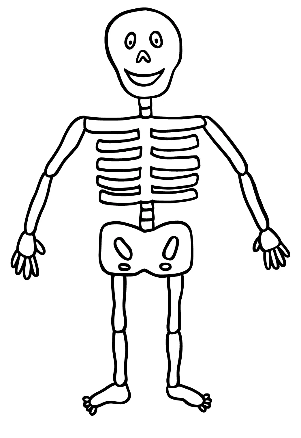 Dibujo e Imagen Esqueleto Lindo para Colorear y Imprimir Gratis para  Adultos y Niños - Lystok.com
