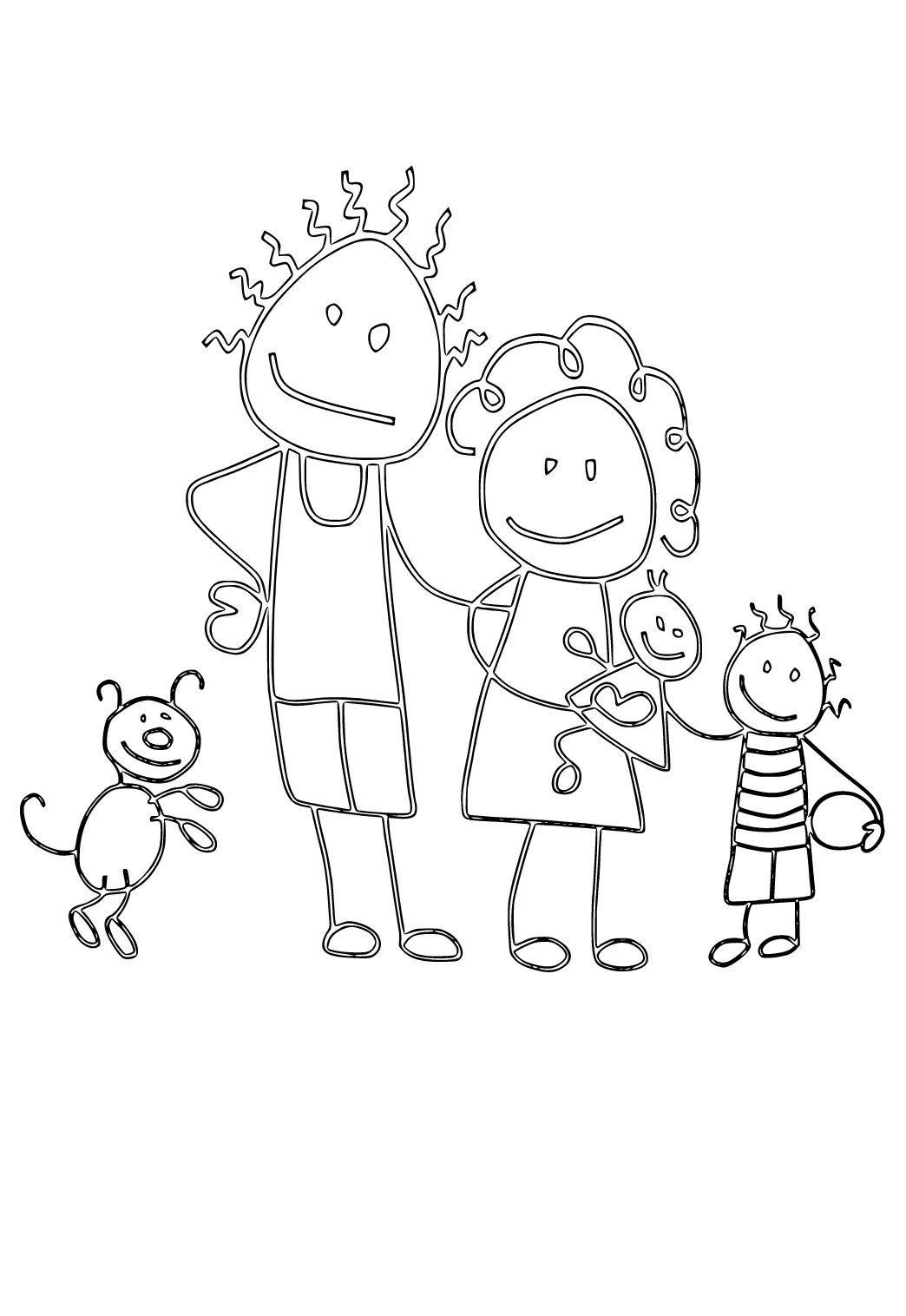 Dibujo e Imagen Familia Escribiendo para Colorear y Imprimir Gratis para  Adultos y Niños - Lystok.com