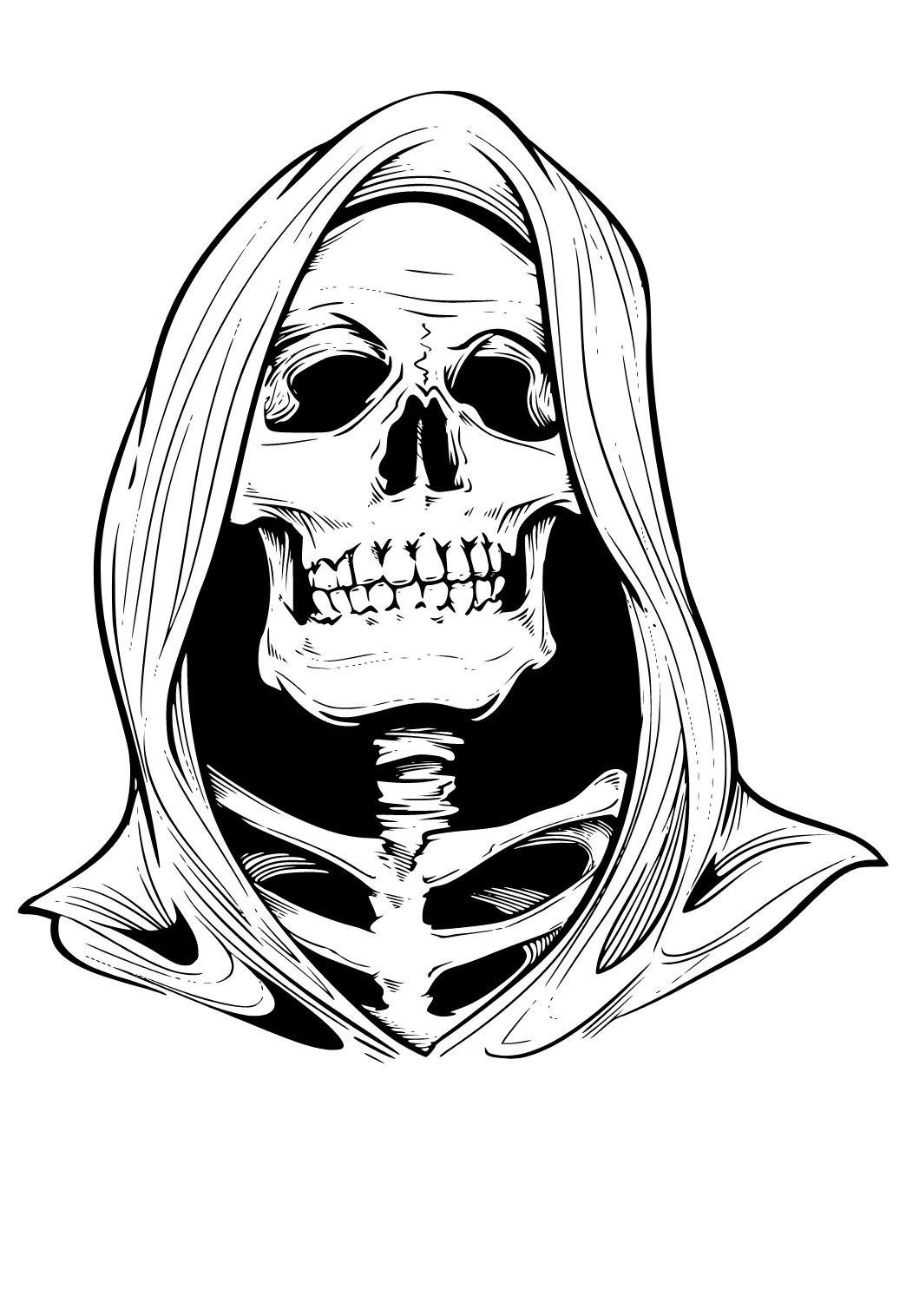 Dibujo e Imagen Terror Esqueleto para Colorear y Imprimir Gratis para  Adultos y Niños - Lystok.com