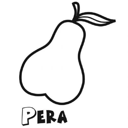 Dibujo de fruta la pera para colorear - Imagui
