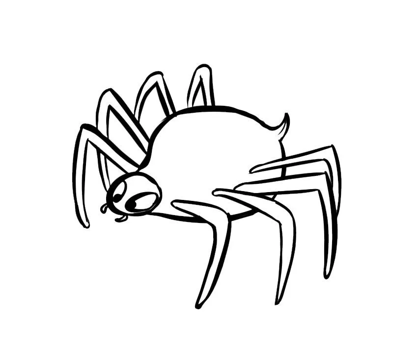 Dibujo infantil de araña venenosa para imprimir Dibujo infantil de araña venenosa para imprimir