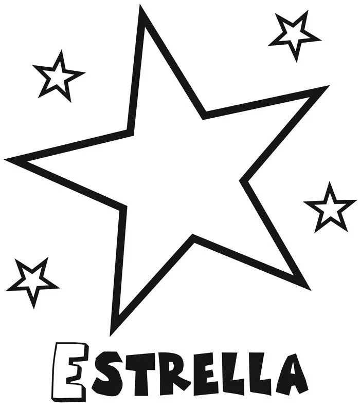 dibujo infantil de estrella con estrellitas dibujos para colorear ...