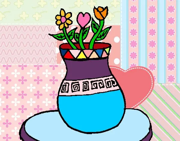 Dibujo de jarrón para mamá y papá pintado por Galileapb en Dibujos ... Dibujo de jarrón para mamá y papá pintado por Galileapb en Dibujos ...