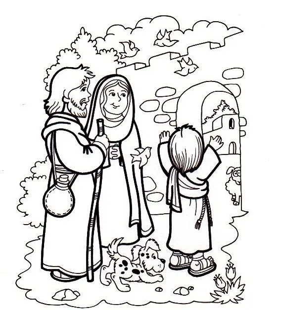 Dibujo de Jesus en el templo para pintar - Imagui