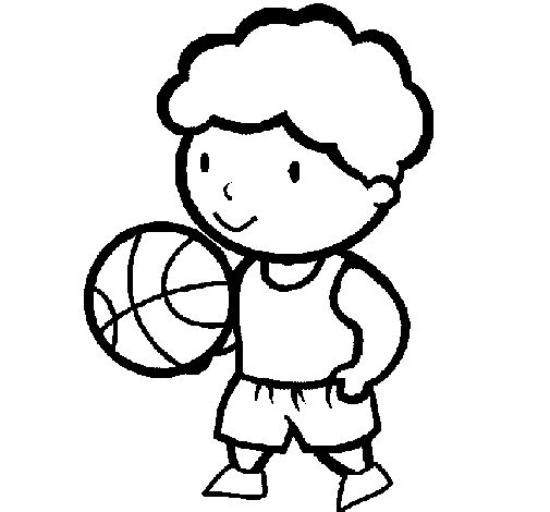 Dibujo de Jugador de básquet para Colorear - Dibujos.net