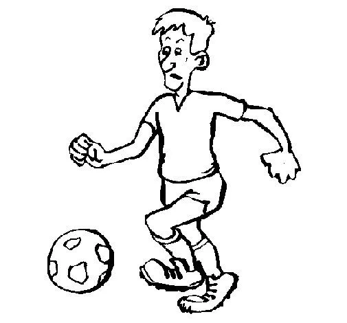 Dibujo de Jugador de fútbol para Colorear - Dibujos.net