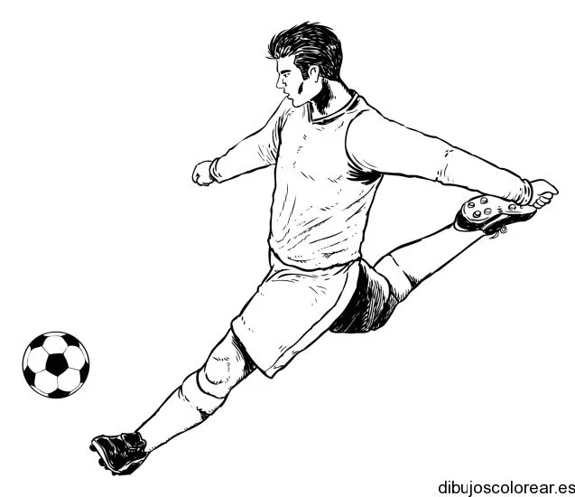 Dibujo de un jugador de soccer | Dibujos para Colorear