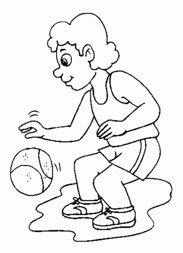 colorear-jugando-a-basket- ...