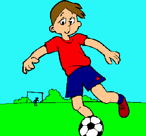 Dibujo de Jugar a fútbol pintado por Futbol en Dibujos.net el día ...