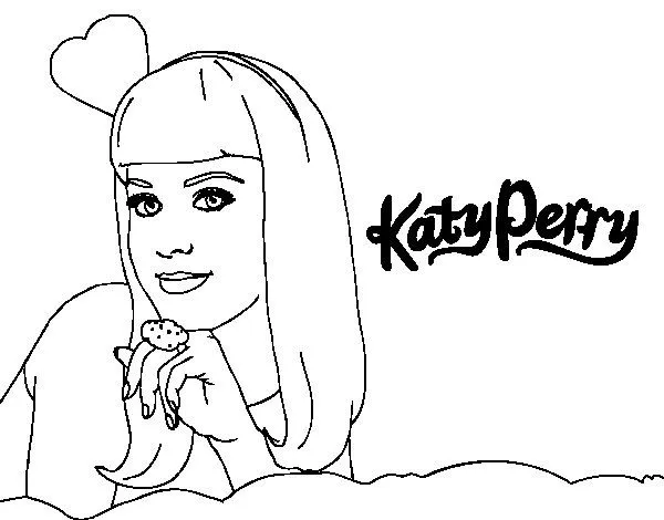 Dibujo de Katy Perry para Colorear - Dibujos.net