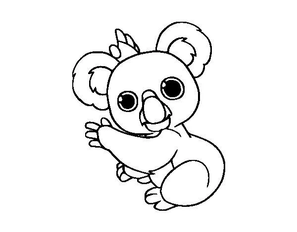 Dibujo de Un Koala para Colorear - Dibujos.net